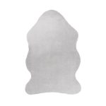 Supersoft Faux Fur Single Pelt Grey Rug Grey