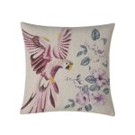Pastel Tropics Parrot Cushion Pink