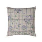 Blue Floral Check Cushion Blue