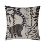 Mono Jungle Lemur Cushion Grey
