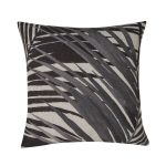 Mono Jungle Palm Cushion Grey