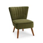 Isla Velvet Cocktail Chair – Olive Olive (Green)