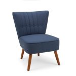 Isla Herringbone Cocktail Chair – Navy Navy