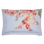 Joules Hollyhock Floral Oxford Pillowcase Blue