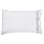 Helena Springfield Petal Embroidered White Housewife Pillowcase White