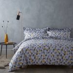 Bianca Cotton Brushstrokes Grey 100% Cotton Duvet Cover and Pillowcase Set Grey