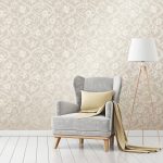 Dorma Ottoman Gold Floral Wallpaper Gold