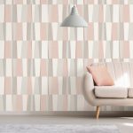 Slanted Geo Blush Wallpaper Blush