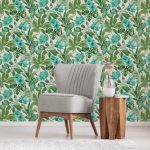 Tropical Rainforest Blue Wallpaper Blue