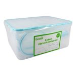 8 Piece Clip And Close Plastic Lunch Box Set Clear