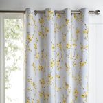 Alisha Yellow Blackout Eyelet Curtains Yellow