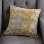 Logan Check Ochre Cushion Ochre