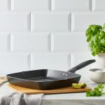 Essentials 28cm Aluminium Griddle Pan Silver