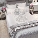 By Caprice Mandala White Sequin Duvet Cover White