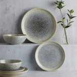 Denby Halo Speckle 12 Piece Dinner Set Grey
