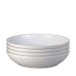Set of Four Denby Intro Stone White Pasta Bowls White