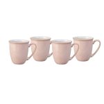Set of Four Denby Elements Sorbet Pink Mugs Pink