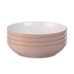 Set of Four Denby Elements Sorbet Pink Pasta Bowls Pink