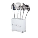 Lovello White Geometric Utensil Holder White