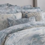 Dorma Estelle 100% Cotton Sateen Standard Pillowcase Blue