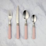 16 Piece Blush Pink Cutlery Set Pink
