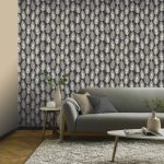 Glam Feather Charcoal Wallpaper Charcoal
