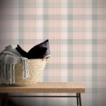 Country Check Pink Wallpaper Pink