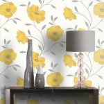 Sophia Yellow Floral Wallpaper Yellow