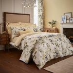 Dorma Freya 100% Cotton Sateen Duvet Cover Yellow