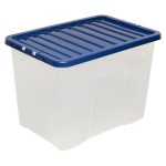 80L Navy Plastic Storage Box Blue