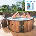 Lay-Z-Spa Helsinki AirJet Hot Tub Wood (Brown)