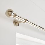 Ashton Extendable Satin Steel Eyelet Curtain Pole 25/28mm Satin Steel