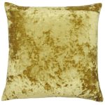 Paoletti Neptune Amber Crushed Velvet Cushion Amber