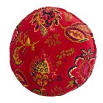 Paoletti Malisa Pomegranate Floral Velvet Cushion Pomegranate (Pink)