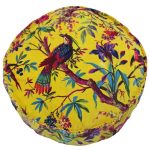 Paoletti Paradise Yellow Velvet Bird Cushion Yellow