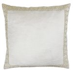 Paoletti Apollo Ivory Embroidered Cushion Black
