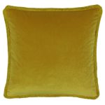 Paoletti Freya Ochre Velvet Cushion Ochre