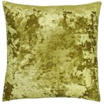 Paoletti Neptune Citrine Crushed Velvet Cushion Citrus (Yellow)