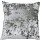 Paoletti Neptune Pewter Crushed Velvet Cushion Pewter