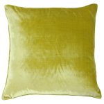 Paoletti Luxe Velvet Limon Cushion Citrus (Yellow)