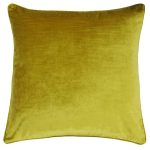 Paoletti Luxe Velvet Ochre Cushion Ochre