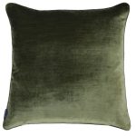 Paoletti Luxe Velvet Olive Cushion Olive (Green)