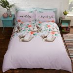Rapport Home Sloths Purple Duvet Cover and Pillowcase Set Purple