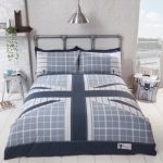 Rapport Home Britannia Blue Duvet Cover and Pillowcase Set Blue