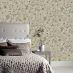 Botanical Songbird Natural Wallpaper Natural