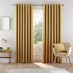 Helena Springfield Eden Mustard Eyelet Curtains Mustard Yellow