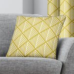 Brooklyn Ochre Geo Cushion Ochre