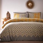 Portfolio Home Joel Ochre Duvet Cover and Pillowcase Set Yellow