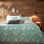 Moorland Birds Green Reversible Duvet Cover and Pillowcase Set Green