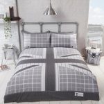 Rapport Home Britannia Grey Duvet Cover and Pillowcase Set
